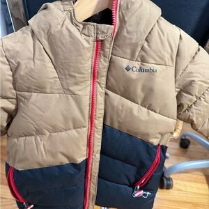 Columbia Black and Tan Jacket with Red Accents boy toddler